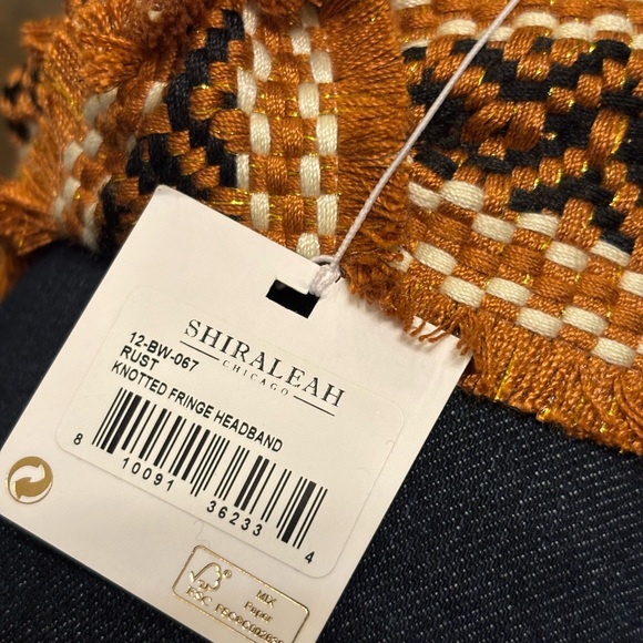 ❤️Shiraleah Rust and White Fringed Headband - Picture 6 of 6